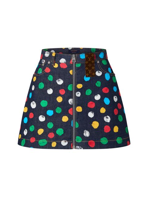 Louis Vuitton LV x YK Painted Dots Denim Mini Skirt