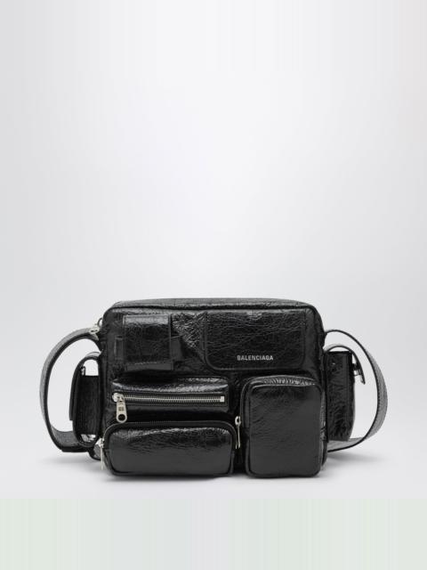 BALENCIAGA Superbusy camera bag in black Arena lambskin