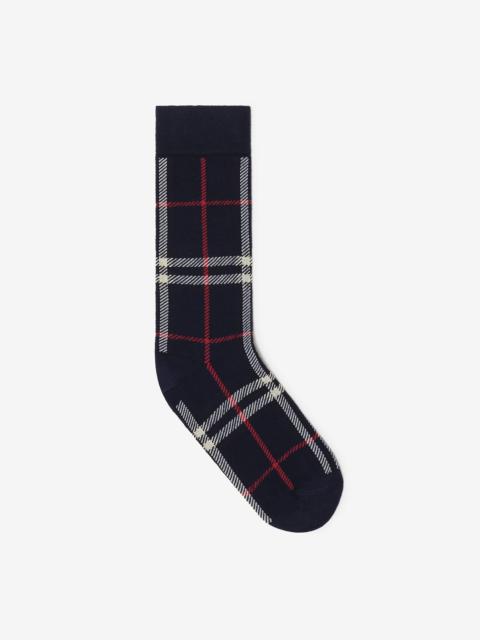 Burberry Check Cotton Nylon Blend Socks