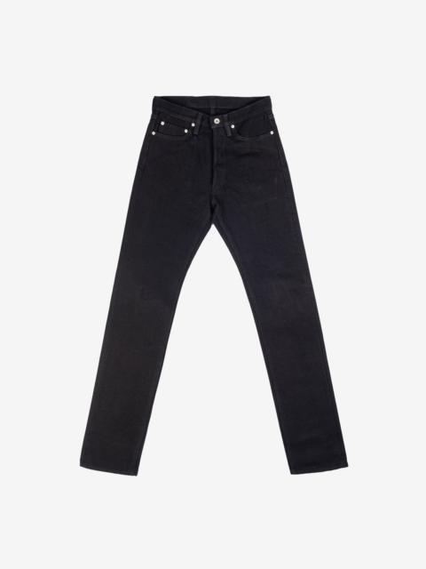 IH-888S-SBG 21oz Selvedge Denim Medium/High Rise Tapered Cut Jeans -  Superblack (Fades To Grey)