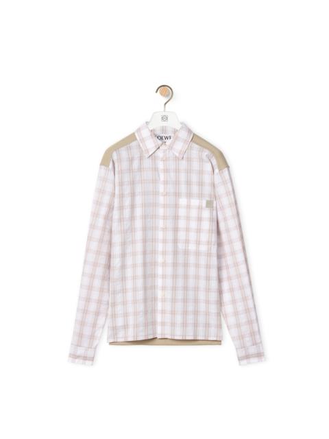 Loewe Fleece back check shirt in cotton