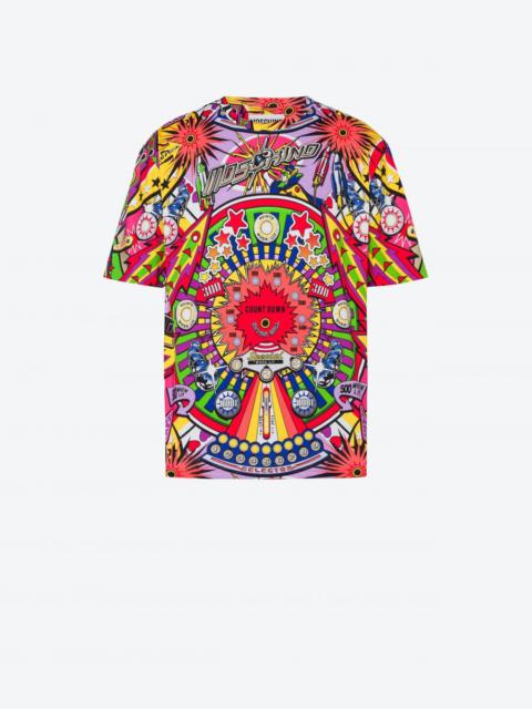 Moschino PINBALL PRINT JERSEY T-SHIRT
