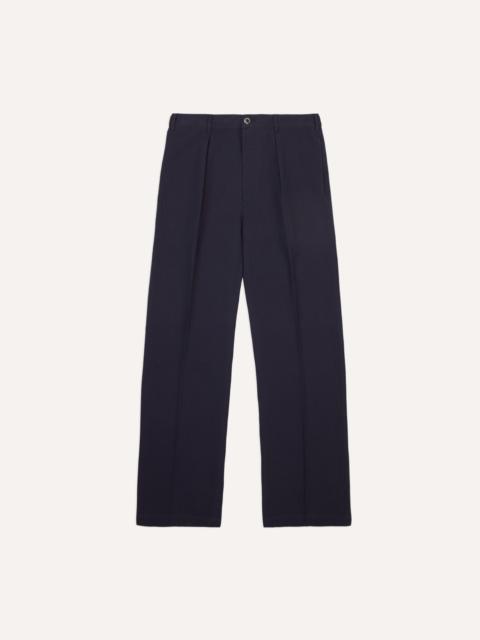 Drake's Navy Seersucker Games Trousers