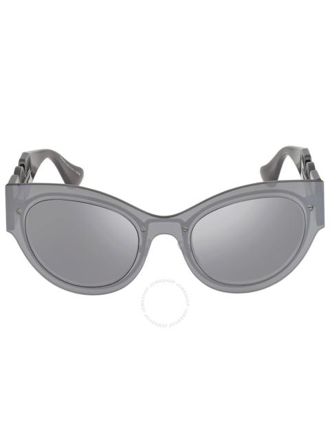 Versace Light Grey Mirrored Silver Cat Eye Ladies Sunglasses VE2234 10016G 53