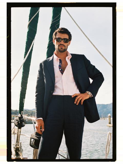 J. PRESS MADE-IN-USA NAVY LINEN SPORT COAT