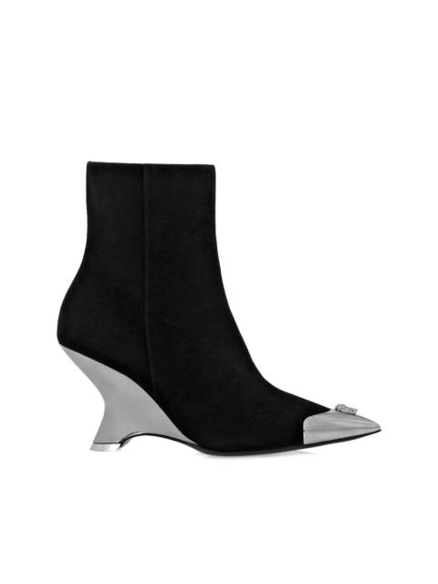 PHILIPP PLEIN 105mm logo-embellished leather boots