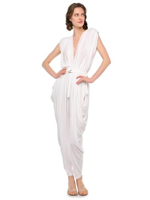 NORMA KAMALI SQUARE SLEEVE WATERFALL JUMPSUIT