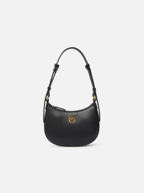 PINKO HALF MOON BABY LEATHER SHOULDER BAG