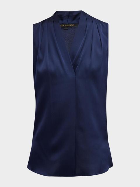 KOBI HALPERIN Mila Silk-Stretch Sleeveless Top