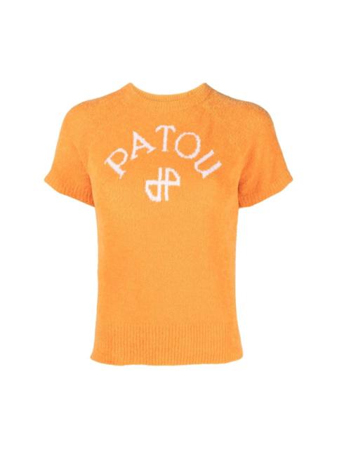 logo knitted top