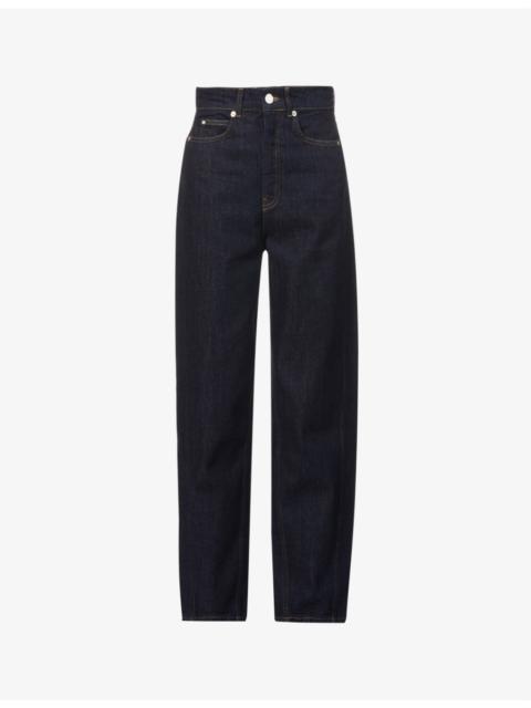 WHISTLES Authentic high-rise straight-leg jeans