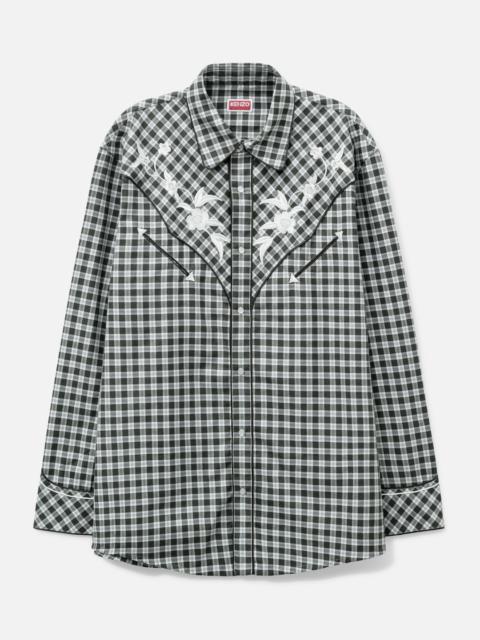 KENZO 'KENZO WILDFLOWER' EMBROIDERED WESTERN SHIRT