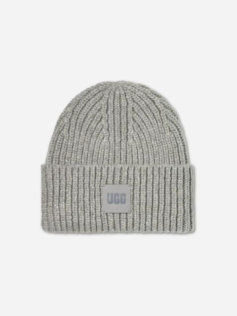 UGG ® Men's Chunky Rib Beanie Polyester Blend in Cobble