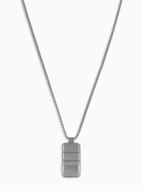 EMPORIO ARMANI Stainless Steel Dog Tag Necklace