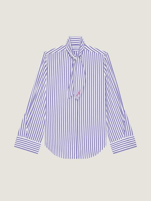 Givenchy COCOON STRIPED SHIRT IN SILK WITH BOW