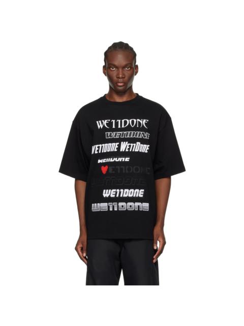 【関税込み】We11done ブラック Se11done DNA Tシャツ WE11DONE】BLACK SE11DONE DNA T-SHIRT | AYIN