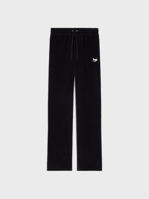 CELINE TRACKSUIT PANTS IN velvet jersey