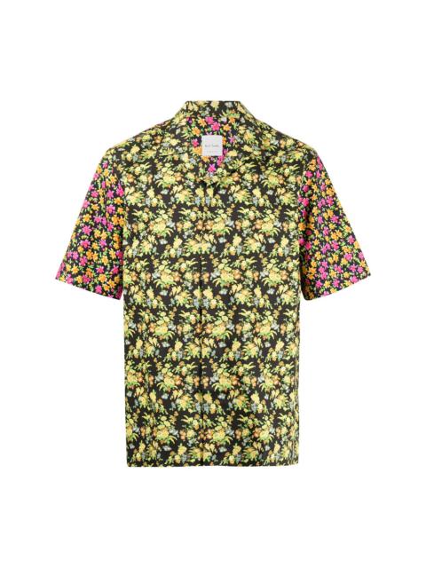 mix floral print shirt