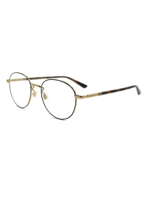 GUCCI Gucci Round Frame Color Enamel Ribbon Element Optical Glasses Frame Sub-Edition Black/Golden GG0392O