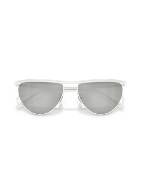 x KHAITE 56mm Mirrored Irregular Sunglasses