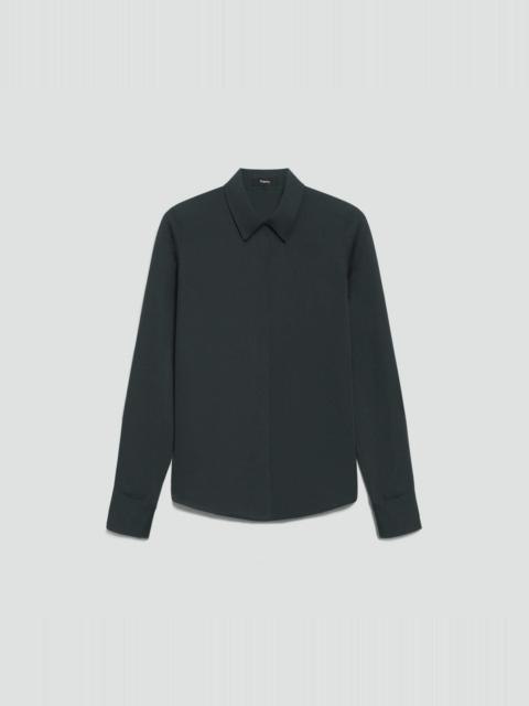 Theory Fitted Shirt in Silk Georgette