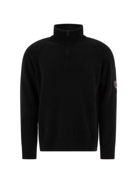 half-zip wool sweater