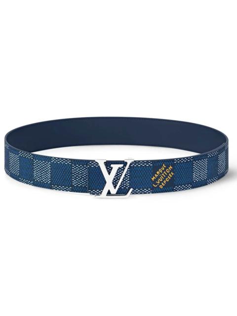 Louis Vuitton Louis Vuitton LV Initiales 40mm Reversible Belt Damier Heritage Blue
