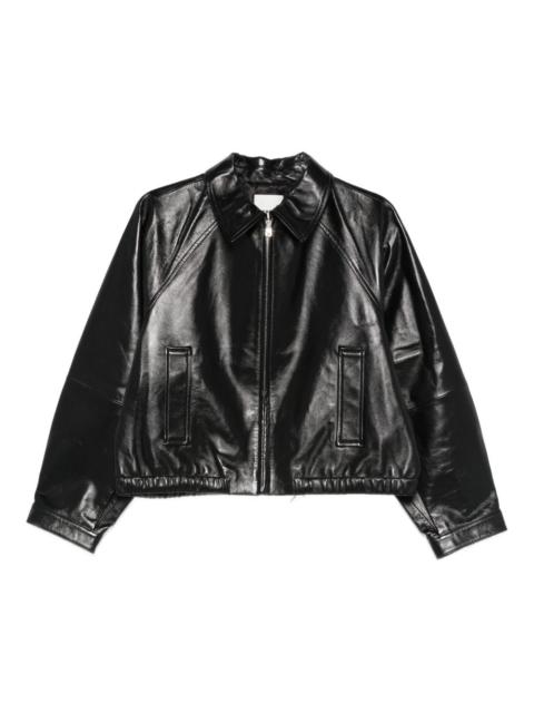 Sandro zip leather jacket