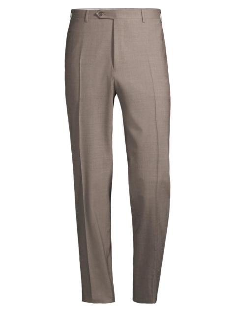 Canali Men's Stretch Wool Trousers - Light Brown