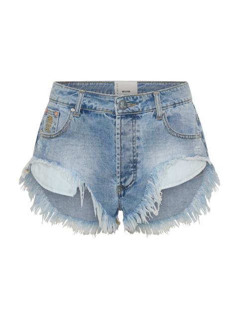 ONE TEASPOON Rollers Low Waist Denim Shorts - Santa Cruz Blue