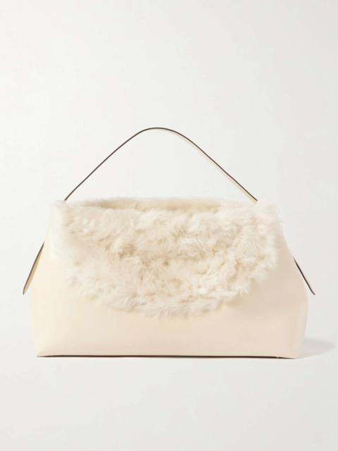 T-Lock shearling shoulder bag