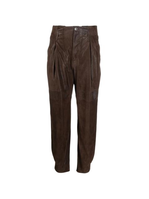 Brunello Cucinelli tapered-leg woven trousers