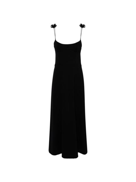 MAGDA BUTRYM floral-appliquÃ© bustier-style midi dress