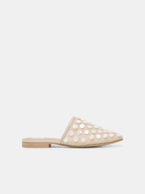 dolce vita ROVA BEAD FLATS IVORY DISC MESH