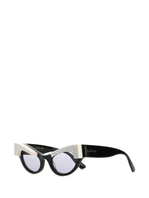 GUCCI Gucci OCCHIALE Crystal-Embellished Cat-Eye Sunglasses — Black
