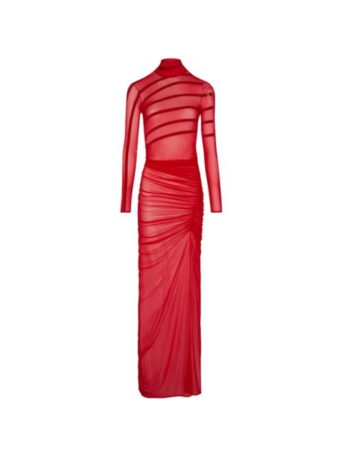 Jean Paul Gaultier draped mesh dress