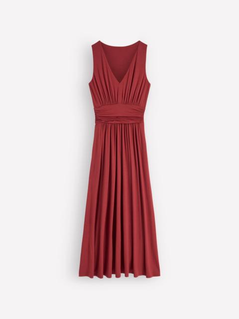 BODEN Elodie Jersey Maxi Dress-Rich Chestnut