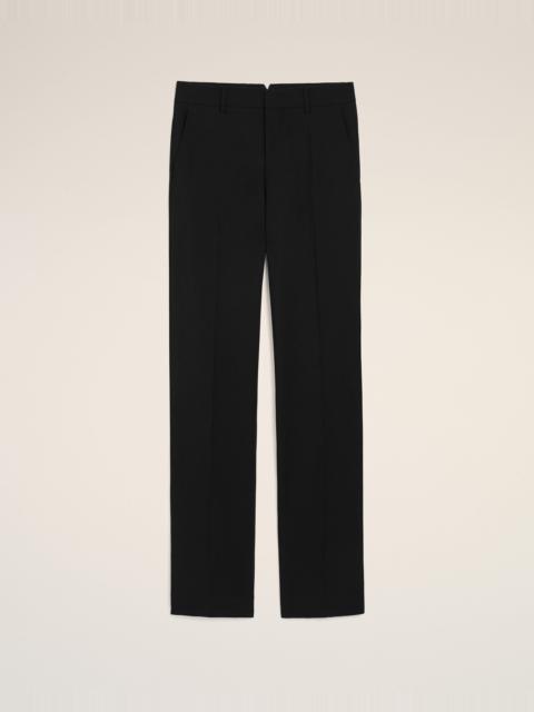 AMI Paris BLACK WOOL STRAIGHT TROUSERS