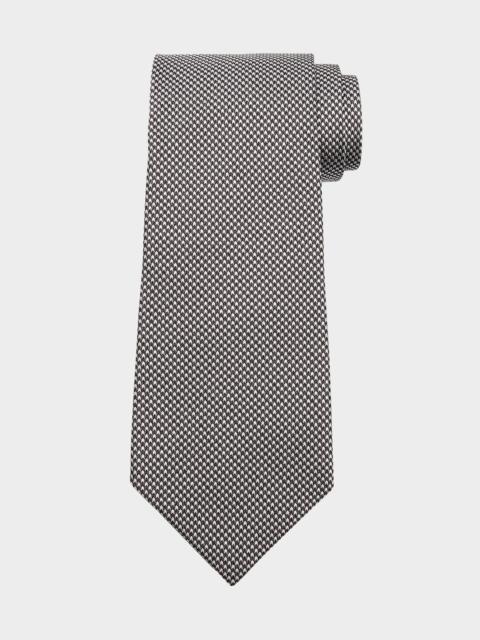 TOM FORD Men's Micro-Houndstooth Silk Tie