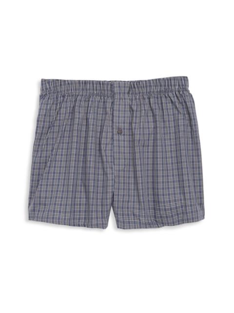 HANRO Fancy Woven Boxers - Grey Check