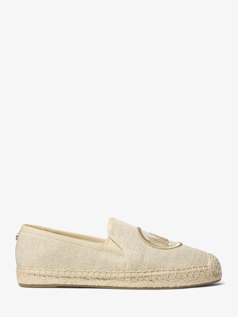 MICHAEL KORS Hastings Metallic Canvas Espadrille