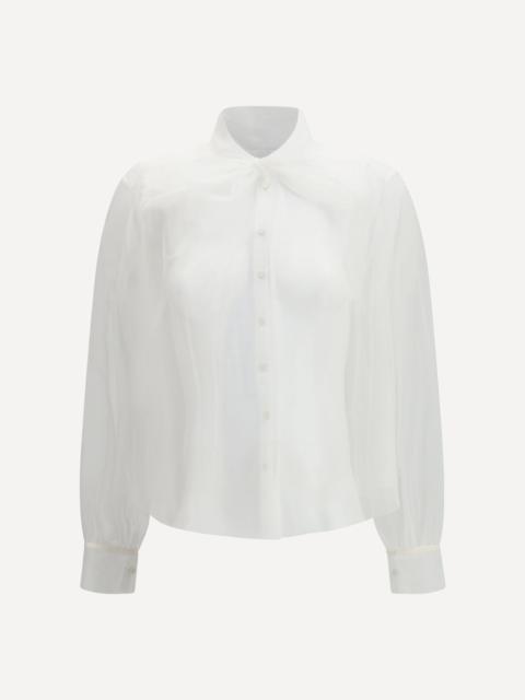 forte_forte Tulle Shirt with sash
