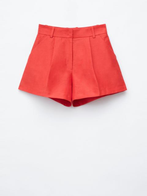 & Other Stories Pleated Linen-Blend Shorts