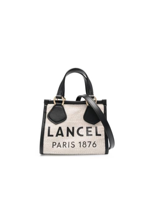 LANCEL logo-print leather tote bag