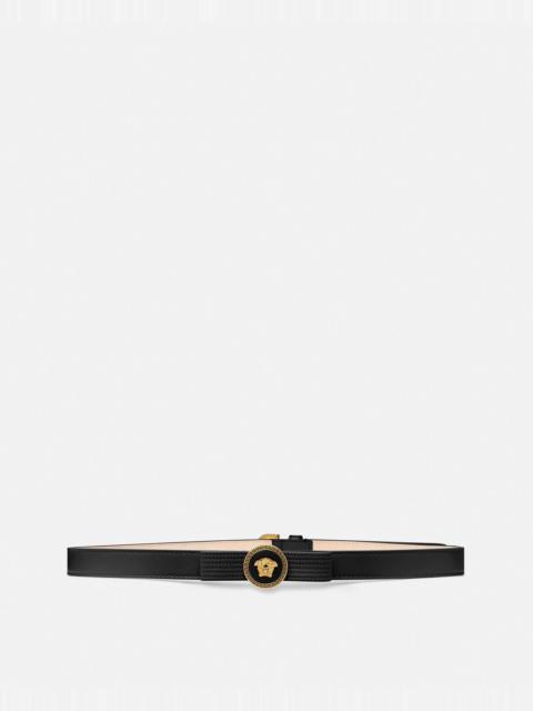 VERSACE Gianni Ribbon Leather Belt 0.8" / 2 cm
