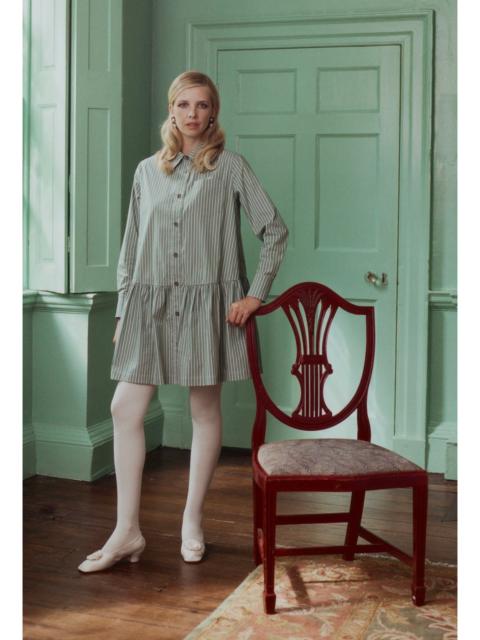 SHRIMPS Hudson Shirt Dress - Green Stripe