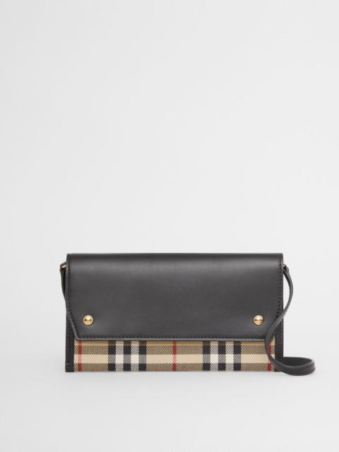 Burberry Vintage Check and Leather Phone Case with Strap