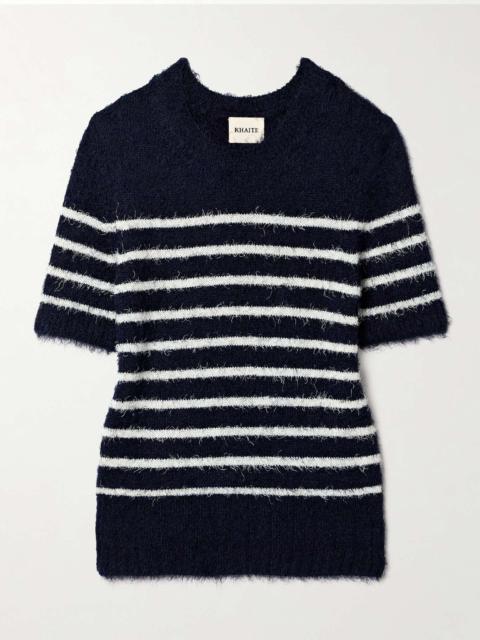 Luphia striped silk and cashmere-blend T-shirt