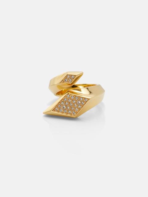 VERSACE Crystal-embellished ring