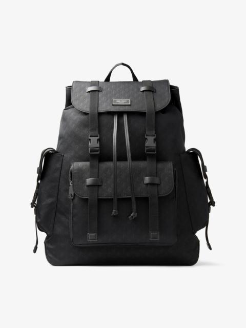 JIMMY CHOO Filmore
Black JC Embossed Nylon Backpack